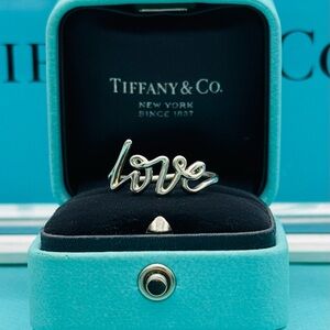 Tiffany & Co.  SS Picasso Graffiti Love Ring Size 8